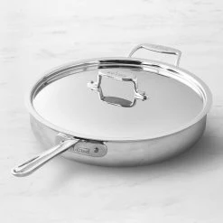 All-Clad d5 Stainless-Steel Sauté Pan -Knives Popular Store all clad d5 stainless steel saute pan 202218 0037 all clad d5 stainless steel saute pan z