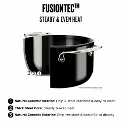 All-Clad Fusiontec Universal Pan 4.3 L -Knives Popular Store all clad fusiontec universal pan 4 1 2 qt 202230 0284 all clad fusiontec skillet fry pan 9 1 2 z