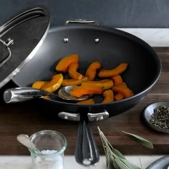 All-Clad NS1 Nonstick Induction Chef's Pan with Lid -Knives Popular Store all clad ns1 nonstick induction chefs pan 202240 0059 all clad ns1 nonstick induction chefs pan with lid z