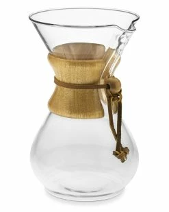 Chemex® Pour-Over Glass Coffee Maker with Wood Collar -Knives Popular Store chemex wood collar glass coffeemaker 202240 0032 chemex pour over glass coffee maker with wood collar z
