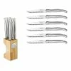 Laguiole Jean Dubost 6-Piece Steak Knife Block Set - Stainless-Steel