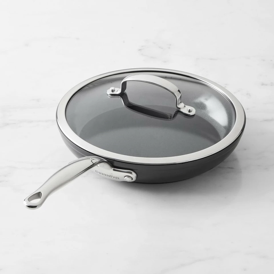 GreenPan™ Premiere Hard Anodised Ceramic Non-Stick Covered Frying Pan 1 GreenPan™ Premiere Hard Anodised Ceramic Non-Stick Covered Frying Pan