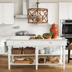 Larkspur Marble-Top Kitchen Island