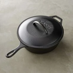 Lodge Cast-Iron Covered Deep Skillet