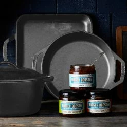 Lodge Cast Iron Double-Handled Skillet -Knives Popular Store lodge cast iron double handled skillet 202240 0003 lodge chef collection seasoned cast iron double handled sq z