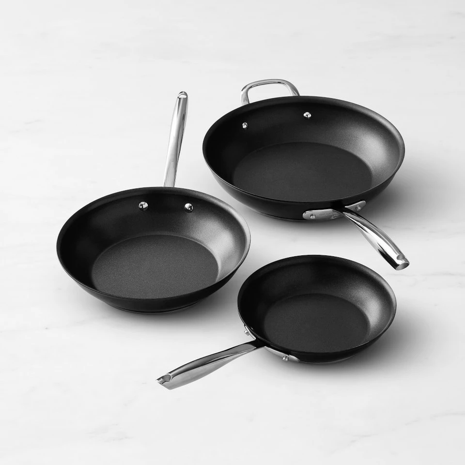 Williams Sonoma Thermo-Clad™ Induction Non-Stick 3-Piece Fry Set 1 Williams Sonoma Thermo-Clad™ Induction Non-Stick 3-Piece Fry Set