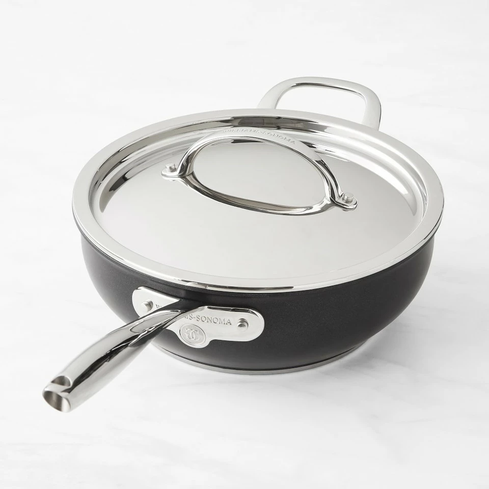 Williams Sonoma Thermo-Clad™ Induction Non-Stick Covered Essential Pan, 4.3 L 1 Williams Sonoma Thermo-Clad™ Induction Non-Stick Covered Essential Pan, 4.3 L